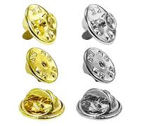 60 alfileres para corbata de mariposa, alfileres de mariposa, alfileres de mariposa, alfileres de metal, alfileres de corbata de plata, para manualidades y fabricación de joyas.