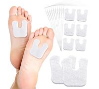 60 almohadillas de fieltro en forma de U, almohadillas de metatarso autoadhesivas, almohadillas de pie en el antepié de pie suaves , protegen las ampollas de los callos de frotar los zapatos (blanco)