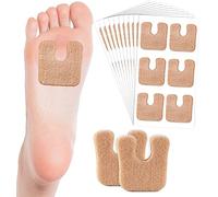 60 almohadillas de fieltro en forma de U, almohadillas de metatarso autoadhesivas, almohadillas de pie en el antepié de pie suaves, protegen las ampollas de los callos de frotar los zapatos (piel)