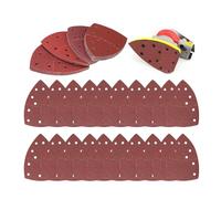 60 almohadillas de lijado, con gancho y bucle, almohadillas de lija para mouse, varios granos 40/60/80/120/180/240 con 11 agujeros, papel de lija de ratón compatible con lijadora múltiple PSM 100A/200