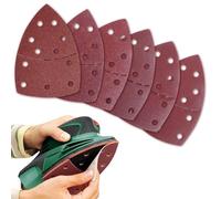60 almohadillas de lijado, con gancho y bucle, para lijadora de ratón, varios granos 40/60/80/120/180/240 con 11 agujeros, papel de lija de ratón compatible con Bosch Multi-Sander PSM 100A PSM 200 AES