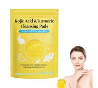 60 almohadillas de limpieza kójica de cúrcuma, almohadillas exfoliantes faciales de cúrcuma, almohadillas de limpieza de cúrcuma para manchas oscuras, piel opaca, ayuda a equilibrar el aceite y el