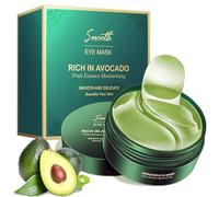 60 almohadillas para los ojos con ácido hialurónico y aguacate, efecto antiedad contra ojeras, arrugas y bolsas en los ojos, máscara hidratante intensiva para hombres y mujeres