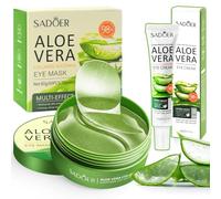 60 almohadillas para los ojos con crema para los ojos, máscara de aloe vera, eliminar ojeras, bolsas de los ojos, hinchazón, reducir las arrugas, hidratar