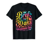 60 años, 60 cumpleaños, 30 años x 2, regalo de humor para mujer Camiseta