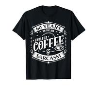 60 años en el trabajo Café y sarcasmo 60 aniversario de trabajo Camiseta