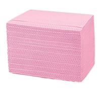 60 baberos dentales desechables para el paciente, 13 x 18 pulgadas, 3 capas impermeables piercing de papel tatuaje servilleta de papel para clínica dental, estación de tatuaje y salón (rosa)