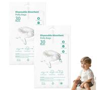 60 bolsas desechables para orinal para bebé con almohadilla absorbente, bolsas de inodoro portátiles para niños, bolsas de basura desechables para silla de inodoro, revestimiento universal para orinal