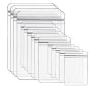 60 bolsas transparentes de plástico con de cremallera para fotos, pasteles, golosinas, almacenamiento de viaje, embalaje