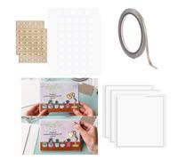 60 calcomanías de circuito LED blancas y cinta de tela conductiva, kit de manualidades de luz para proyectos de manualidades, añade luces a un árbol de Navidad, ilumina una casa, crea una escena