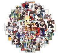 60 calcomanías impermeables de vinilo Heaven Official's Blessing Tian Guan Ci Fu para laptop, botella de agua, maleta, monopatín, refrigerador, guitarra, bicicleta