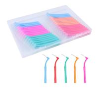 60 cepillos interdentales, cepillos interdentales en forma de L en 5 tamaños con mango antideslizante Cepillos dentales para la limpieza dental Espacios interdentales Higiene bucal Aparatos dentales (
