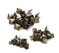 60 clavos decorativos de bronce antiguo con cabeza cuadrada (3 tamaños) para tablero de corcho, sofá, caja de madera