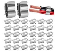 60 Clips de Cable Fotovoltaico Acero Inoxidable, Clips para Cables Solares | Fijación para Panel Solar Abrazadera, Clip de Cable de Remolque, para Fotovoltaica, Fijación de Módulos Solares
