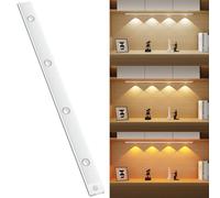 60 cm Luz LED Armario Recargable con Sensor Movimiento, 3 Temperaturas de Color Ajustables y Stepless Atenuación Luces de Pared para Gabinete, Pasillo, Escaleras, Cocina
