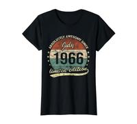 60 cumpleaños Absolutamente Impresionante Desde Julio de 1966 Vintage Camiseta gráfica económica, Mujer, Negro, M