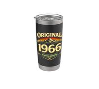 60 Cumpleaños Hombre regalo Vintage Año 1966 Vaso térmico de acero inoxidable de doble pared