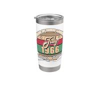 60 cumpleaños Julio 1966 Vendimia 60 años Legendary Vaso térmico de acero inoxidable de doble pared