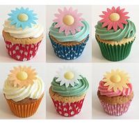 60 Edible Daisies: 12 White, 12 Pink, 12 Red, 12 Yellow and 12 Blue