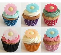 60 Edible Poppies: 12 White, 12 Pink, 12 Red, 12 Yellow and 12 Blue