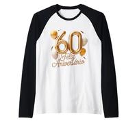 60 Feliz Cumpleaños Portugal Feliz Cumpleaños Portugués Camiseta Manga Raglan