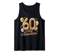 60 Feliz Cumpleaños Portugal Feliz Cumpleaños Portugués Camiseta sin Mangas
