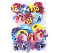 60 Flores De Papel Para Pasteles, Flores De Pensamientos Decoradas, Decoración Floral Para Pasteles, Mini Flores De Papel 3D, Decoración De Pasteles Para Fiestas.