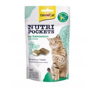 GimCat Nutri Pockets menta de gato - Snack crujiente para gatos, con relleno cremoso e ingredientes funcionales - 1 bolsa (1 x 60 g)