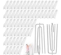 60 Ganchos de Cortina de Acero Inoxidable, Ganchos de Cortina con Clip de Metal de 4 Puntas para Ganchos de Cortina, Ganchos de Cortina Plisados y Anillos de Cortina, rieles, Cortinas de Puerta