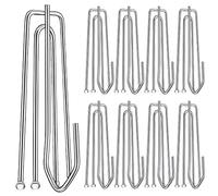 60 Ganchos Plisados para Cortinas de Acero Inoxidable, Ganchos y alfileres para Cortinas Plisadas, 4 Pinzas de Gancho Plisadas, 4 Ganchos para Cortinas Plisadas