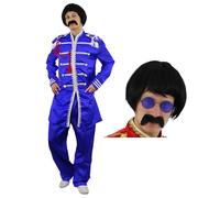 60 generación de "sargent-epper" apoyo con barba/pelucas y gafas pulp = dieta está disponible en 4 colores diferentes - y 4 tamaños diferentes = vendido por ILOVEFANCYDRESS® = la música retro perfecta