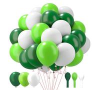 60 globos verdes para decoración del día de San Patricio, salvia, luz oscura, esmeralda, lima, cazador, bosque, globos de látex metálico, para el día de San Patricio, safari, verano, graduación