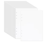 60 hojas A5 de 6 anillas en blanco para coleccionar calcomanías, reutilizables, páginas de papel, hojas de inserción para 6 agujeros, organizador, carpeta, álbum de almacenamiento