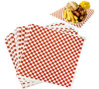 60 hojas de papel de envoltura de grado alimenticio, 11x10 pulgadas, bolsas de papel de sándwich, papel a prueba de grasa, papel de cera para hamburguesas de delicatessen, regalo de papas fritas