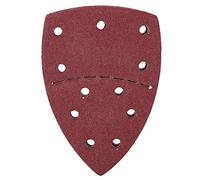 60 hojas de papel de lija, papel de lija de palma, papel abrasivo de 140 x 140 x 100 mm con 11 agujeros, hoja de lija triangular para madera, metal, plástico, caucho, cuero, (malla 60)