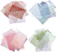 60 hojas de papel de scrapbook scrapbooking decoración de encaje y malla papel decorativo para manualidades papels de malla papels texturizado para diario, fabricación de tarjetas, envoltura de regalo