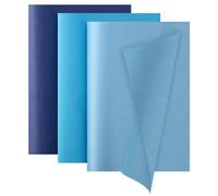 60 Hojas de Papel de Seda Azul, Papel de Regalo Azul Degradado Papel de Seda Azul de 3 Colores Papel de Seda de Invierno para Navidad Decoración de Fiesta de Cumpleaños