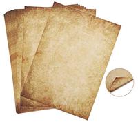 60 hojas Papel BLANCO con diseño de papel antiguo Carta Pergamino Vintage Din A4 100g/m² Absofine DIY