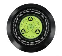 60 Hz para tocadiscos Lp con nivel de burbuja integrado y cuerpo de aleación de aluminio para mejora del sonido y reducción de vibración en dispositivos de eje de 7 mm (negro)