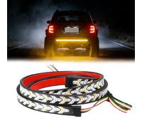 60 Inch Truck LED Tailgate Strip Light Bar, Arrow Brake Light Strip for Car, Strobe Reverse Turn Signal Lights Bar (Pickup Truck Head Type,1.2m)
