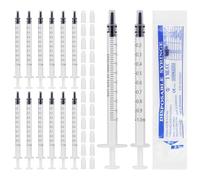 60 jeringas de 1 ml, jeringa de calostro con tapa, jeringa de plástico, jeringa dosificadora empaquetada individualmente, jeringa de 1 ml para medir líquidos, experimentos, alimentación de mascotas