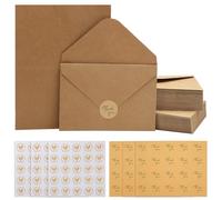 60 juegos sobres papel kraft, sobres de papel de estraza con sobre, sobres kraft, sobres invitaciones boda, sobres C6, sobres boda, sobres pequeños,sobres regalo,sobres para invitaciones de boda