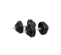 SONGMICS Juego de 2 Mancuernas Ajustables de Acero Fundido, 2 x 30 kg, para Hombres, Mujeres, Entrenamiento Físico, Levantamiento de Pesas, Gimnasio en Casa, Negro SYL60BS