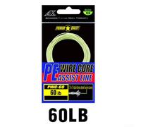 60 libras, 90 libras, 120 libras, 150 libras, PE luminoso para cuerda trenzada con núcleo hueco y núcleo de alambre para un soporte de pesca fiable (verde 60 libras)