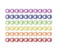 60 marcadores de punto, 6 colores, metal mixto, aleación de zinc, marcador de punto de ganchillo, puntada de punto, marcador de puntada de anillo, marcador de puntada