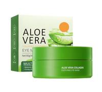 60 mascarillas de aloe vera para ojos, parches hidratantes y refrescantes con extracto de aloe vera para el contorno de ojos, hidratantes para mujeres y hombres (verde)