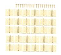 60 mini bisagras plegables de 18 x 16 mm, bisagras doradas para puerta, armario, cajón, joyero, mini bisagra con tornillos para muebles