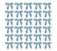 60 mini lazos de cinta para manualidades, lazos de Navidad para dulces, etiquetas de bebidas, bolsas de regalo, lazos prefabricados, dijes de vino, bodas, fiestas de cumpleaños, decoraciones de bolsas