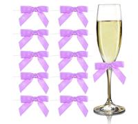 60 mini lazos de cinta para manualidades, lazos de Navidad para dulces, etiquetas de bebidas, bolsas de regalo, lazos prefabricados, dijes de vino, boda, fiesta de cumpleaños, decoración de bolsas de