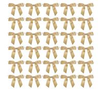 60 mini lazos de cinta para manualidades, lazos de Navidad para dulces, etiquetas de bebidas, bolsas de regalo, lazos prefabricados, dijes de vino, bodas, fiestas de cumpleaños, decoraciones de bolsas